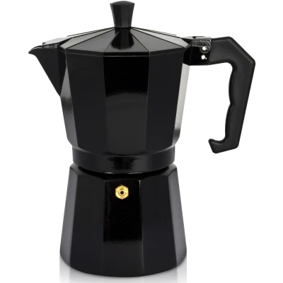 Abbildung von Krüger 501S Espressokcher Italiano NERO Gr. 3 T, Aluminium, Schwarz