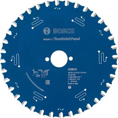 Abbildung von Bosch Accessories Professional Kreissägeblatt Expert for Sandwich Panel 210 mm 2,4/2.0x 30 mm, 36 Zähne, Zubehör Kreissäge)