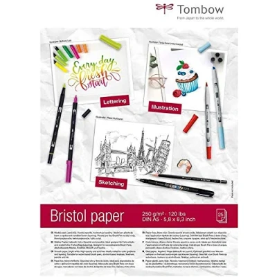 Abbildung von Tombow PB MARK 5 Zeichenblock Bristol DIN A5 250 g/m² hellweiß