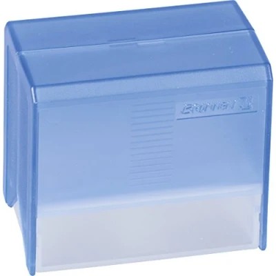Abbildung von Brunnen 102058234 Karteikasten / Karteibox (Styrolux, A8, gefüllt mit 100 linierten Karteikarten und A Z Register) blau