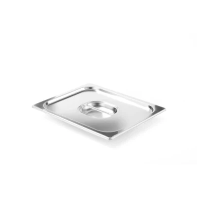 Abbildung von HENDI Gastronorm Deckel, für Gastronormbehälter, Temperaturbeständig von 40 bis 300C, Heissluftöfen Chafing Dishes Bain Marie, Stapelbar, GN 1/2, 265x325mm, Edelstahl 18/10