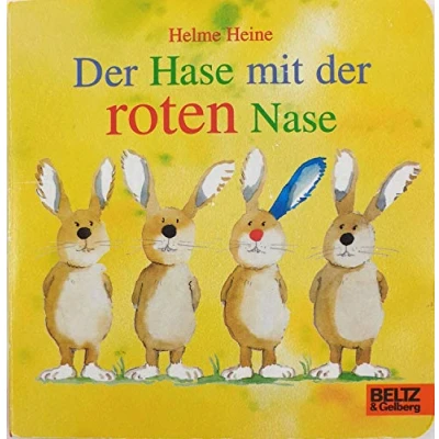 Abbildung von der Hase mit roten Nase: Vierfarbiges Papp Bilderbuch
