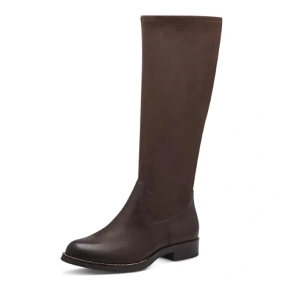 Abbildung von Tamaris COMFORT Damen Hohe Stiefel ohne Absatz mit Reißverschluss Elegant, Braun (Dunkelbraun), 38 EU