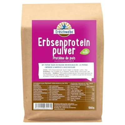 Abbildung von Erdschwalbe Erbsenprotein Veganes Eiweißpulver 1 Kg
