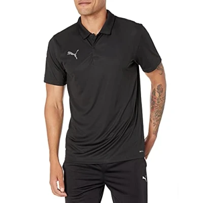 Abbildung von PUMA Herren Teamliga Sideline Polo Shirt, schwarz / weiß, X Groß