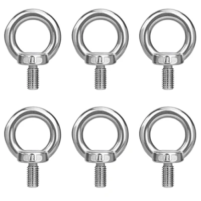 Abbildung von QIMEI SHOP Ringschraube M8 Augenschraube 304 Edelstahl Augenbolzen Ringbolzen Ösenschrauben M8*15 Augenschrauben für Befestigens und Hängens 6 Stück