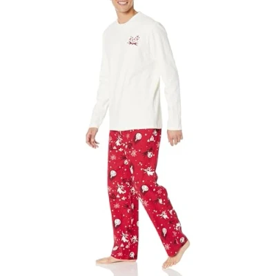 Abbildung von Amazon Essentials Disney Marvel Star Wars Herren Schlafanzug Schlaf Sets Flanell, Nightmare Valentine Mens, XL