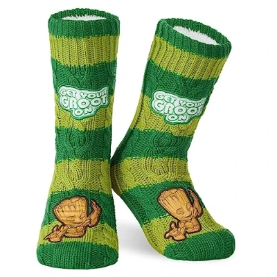 Abbildung von Marvel Kuschelsocken Herren Avengers Winter Socken Jungen Teenager Anti Rutsch (Grün)