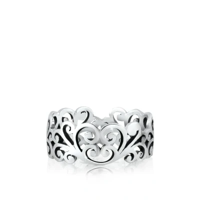 Abbildung von Elli Ornament CUT OUT Ring, Damen, Größe: 54, Grau