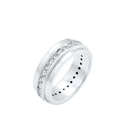 Abbildung von Elli Klassik Kristalle Ring, Damen, Größe: 54, Silber