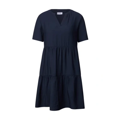 Abbildung von Cecil Knielanges Volant Freizeitkleid, Damen, Größe: Large, Blau