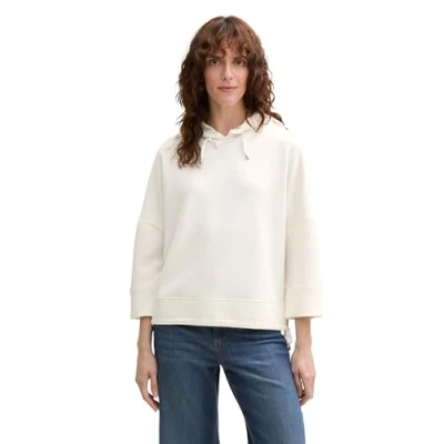 Abbildung von TOM Tailor Hoodie Sweatshirt, Damen, Größe: Medium, Whisper white