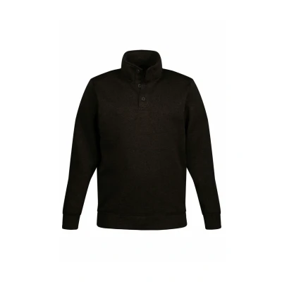 Abbildung von JP 1880 Herren Strickfleece Troyer, Knopfleiste, 1/1 Sweatshirt, Dunkelbraun, 6XL
