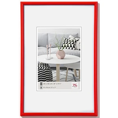 Abbildung von walther design Bilderrahmen rot 10 x 15 cm Galeria Kunststoffrahmen KR015H