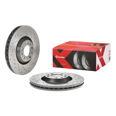 Abbildung von BREMBO XTRA LINE 09.8670.1X Bremsscheibe 330 30 5 gelocht/innenbel. beschichtet hochgekohlt mit Schrauben PEUGEOT: 607 Saloon, 407 SW