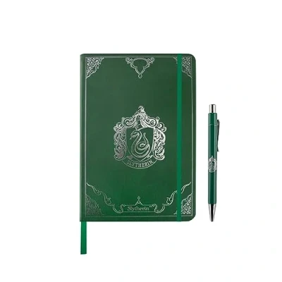 Abbildung von Cinereplicas Harry Potter Deluxe Notizbuch Set Slytherin Offizielle Lizenz