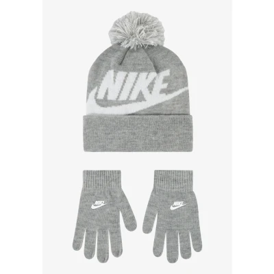 Abbildung von Nike Sportswear POM Beanie Glove SET Fingerhandschuh für Kinder, Größe: 54 57, Grey heather