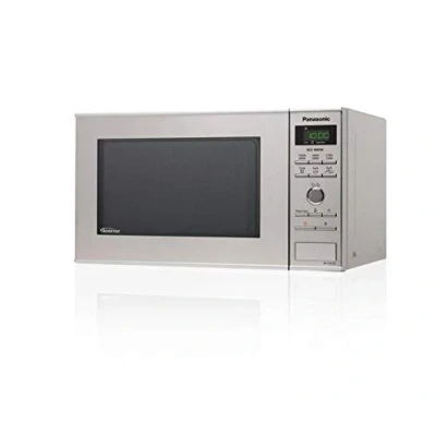 Abbildung von Panasonic NN SD27HSGTG Mikrowellenherd mit Glasdrehteller, 23 l, 1000 W, 10 automatische Programme, automatisches Auftauen, 6 Leistungsstufen, Timer, digitales LED Display, Edelstahl &amp; Silber