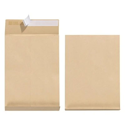 Abbildung von Herlitz 797506 Faltentasche B4 braun, 130 g/qm, 25 Stück eingeschweißt mit Haftklebung
