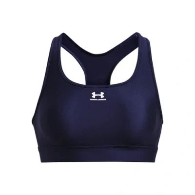 Abbildung von Under Armour UA HG MID Padless Sportbh mit mittlerer Stützkraft, Damen, Größe: Medium, Midnight navy/white