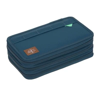 Abbildung von LÄSSIG Federmäppchen befüllt 20 teilig / School Triple Pencil Case Unique Navy