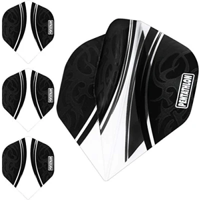 Abbildung von abcdarts Unisex Erwachsene Pentathlon Tribal Dart Flights, Clear, Klassische EU