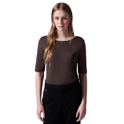 Abbildung von Street One Studio MIT RÜCKENAUSSCHNITT Tshirt basic, Damen, Größe: 40, Braun