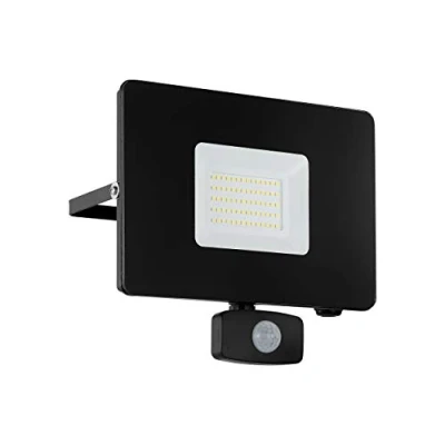 Abbildung von Eglo 97463 LED Outdoor Wandleuchte FAEDO 3 schwarz klar L:20,5cm H:20cm T:5cm Sensor IP44