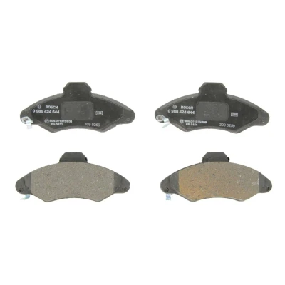 Abbildung von BOSCH 0 986 424 644 Bremsbelagsatz Low Metallic mit Anti Quietsch Blech FORD: Escort 6 Kombi, 5 Cabriolet, Cabrio