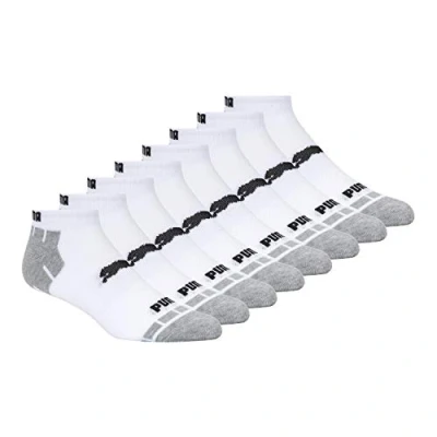 Abbildung von PUMA Herren 8 Stück Low Cut Socken Laufsocken, weiß/grau, 43 47 EU (8er Pack)