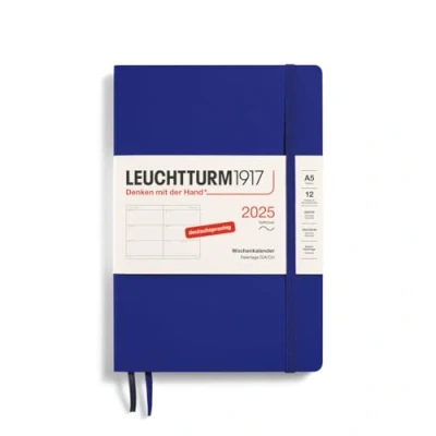 Abbildung von LEUCHTTURM1917 370570 Wochenkalender 2025, Medium A5 Softcover 12 Monats Planer, 80 g, liniert Ink