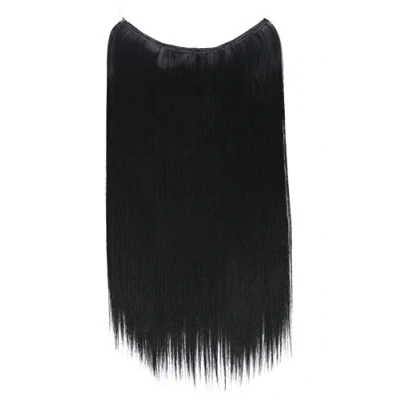 Abbildung von CAISHA 50cm 1 Tresse Extension mit Gummiband Extensions Haarverlängerung Haarteil Glatt Schwarz E101