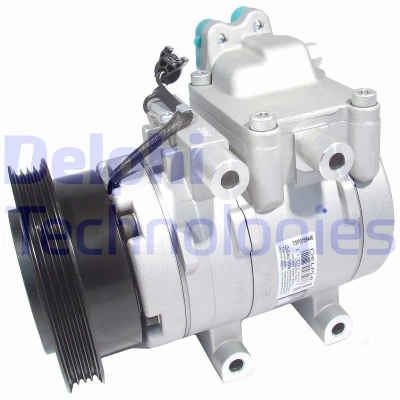 Abbildung von DELPHI TSP0159446 Kompressor Visteon HS15 PAG 46 mit Kompressoröl HYUNDAI: Tucson, Tiburon Coupe, Coupe II