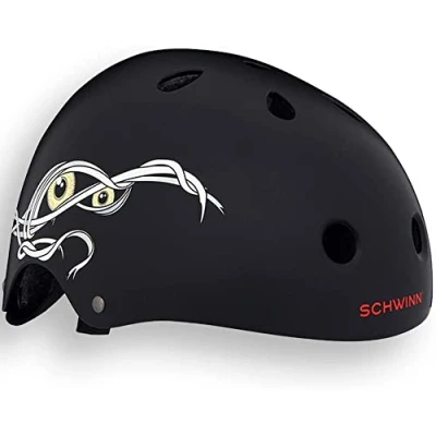 Abbildung von Schwinn Jungen und Mädchen BMX Fahrradhelm, Kinder ab 8 Jahren, toller Roller , Skateboard oder empfohlene Größe 54 bis 58 cm, Schwarz/Mumie