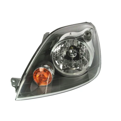 Abbildung von Van WEZEL 1806961 Scheinwerfer links H4 gelb für Rechtsverkehr mit Stellmotor LWR, Glühlampen Abdeckkappe P43t FORD: FIESTA 5, 5