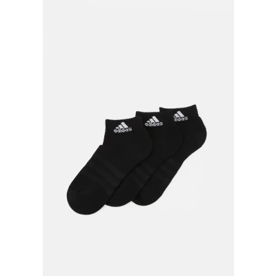 Abbildung von adidas Unisex Kinder Cushioned Sportswear Ankle Socks 3 Pairs, Black / White, 6 7 Years