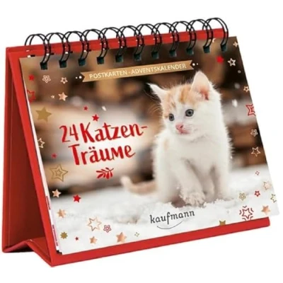 Abbildung von 24 Katzenträume: Postkarten Adventskalender (Adventskalender für Erwachsene: Ein Aufstell Buch)