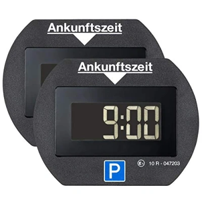Abbildung von Needit 2X Park Lite elektronische Parkscheibe Digitale Parkuhr schwarz mit offizieller Zulassung vom KBA 2 Stück Spar Set
