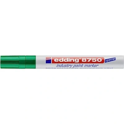 Abbildung von edding 8750 Industrie Lackmarker grün 1 Stift Rundspitze 2 4 mm Lackstift zum Beschriften von staubigen, leicht öligen Oberflächen, Reifen, Metall, Glas und Holz permanent, wasserfest