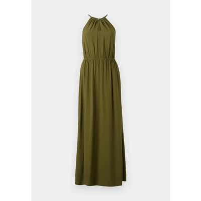 Abbildung von TOM Tailor Denim American Neckline MAXI Dress Freizeitkleid, Damen, Größe: Large, Golden olive green
