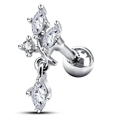Abbildung von OUFER 16G 316L Surgical Steel Cartilage Earrings Stud Cluster Vine Dangle Tragus Helix Piercing