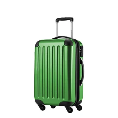 Abbildung von HAUPTSTADTKOFFER Alex Handgepäck, 55 x 38 23 cm, 4 Rollen, 42 Liter, Reisekoffer, Hartschalenkoffer, Rollkoffer, Bordgepäck Koffer, erweiterbar, Grün
