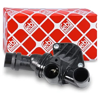 Abbildung von FEBI BILSTEIN 109178 Kühlwasserthermostat 87 mit Dichtring Gehäuse VOLKSWAGEN: Golf 5, Passat B6 Variant, AUDI: A3 Hatchback, Sportback