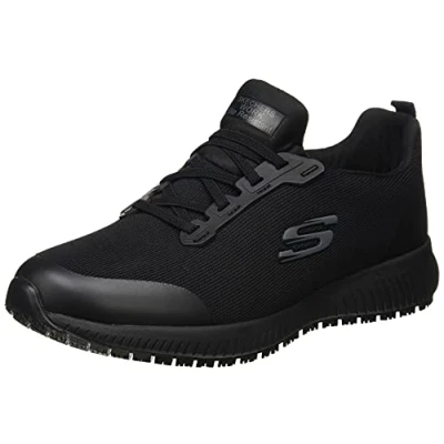 Abbildung von Skechers Damen Squad Sr Sneaker, Black Flat Knit, 41 EU Weit