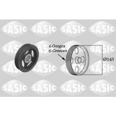 Abbildung von SASIC 2154023 Kurbelwellenriemenscheibe 143 RENAULT: SCENIC 3, Clio 4
