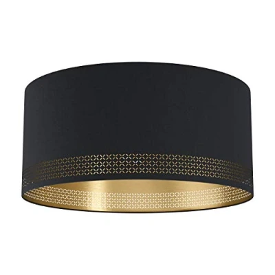 Abbildung von Eglo 99272 Deckenleuchte ESTEPERRA Textil schwarz, gold E27 1X40W H:24cm Ø47,5cm dimmbar