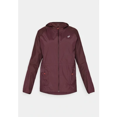 Abbildung von Asics ROAD Packable Jacket Windbreaker, Damen, Größe: Small, Dark currant