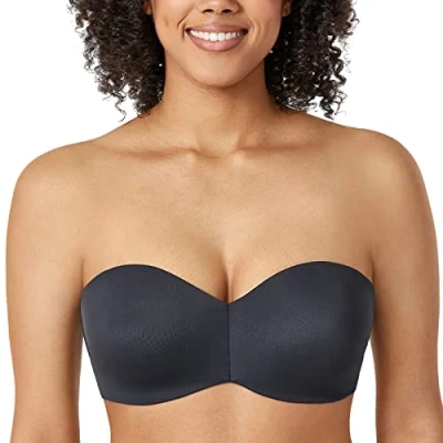 Abbildung von DELIMIRA Damen Minimizer Trägerloser BH mit Bügel ohne Polster Geformte Cups Ebenholz 85B