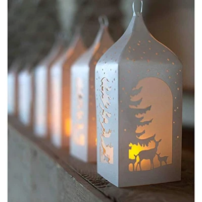 Abbildung von Metall Stanzformen für Weihnachtslaternen, Motiv: Frohe Weihnachtsbaum, Hirsch, Elch, Stanzschablonen DIY, Scrapbooking, Album, dekorative Prägepapier Stanzformen, Kartenherstellung