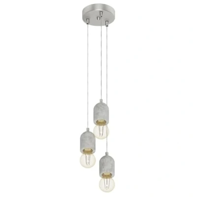 Abbildung von Eglo 95523 Hängeleuchte Silvares in grau Beton 3X40W H:150 Ø 25cm